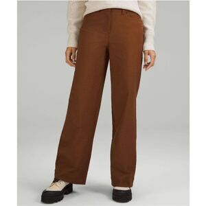 Lululemon City Sleek 5 Pocket Wide-Leg High-Rise Pant *Light Utilitech, Roasted